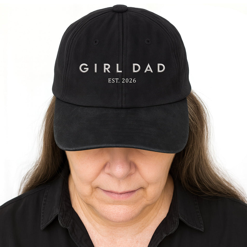 Personalized Washed Denim Cap Custom Year Gift for Dad Washed Denim Cap GradoCreations