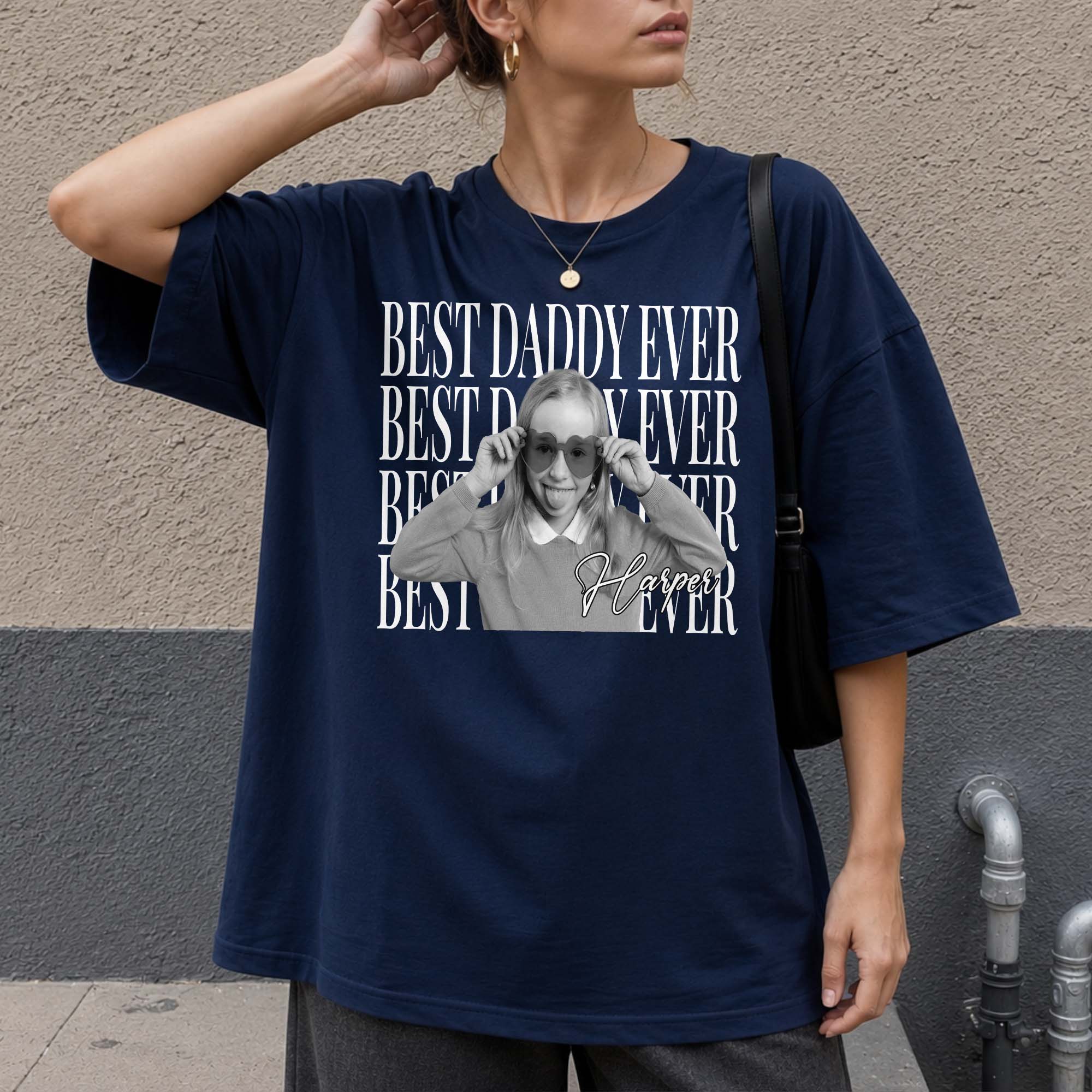 Personalized Custom Photo T-Shirt Hoodie Best Dad Ever Gift Shirt GradoCreations