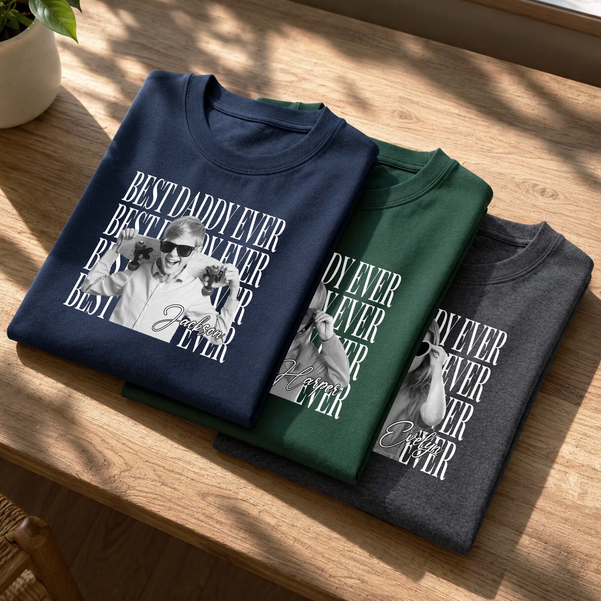 Personalized Custom Photo T-Shirt Hoodie Best Dad Ever Gift Shirt GradoCreations