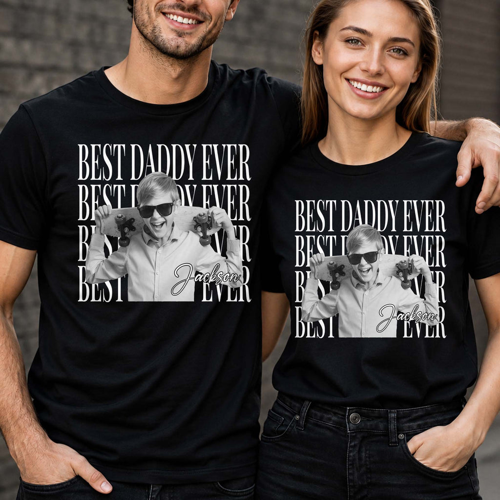 Personalized Custom Photo T-Shirt Hoodie Best Dad Ever Gift Shirt GradoCreations