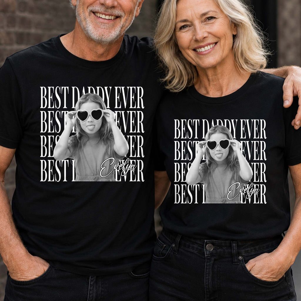 Personalized Custom Photo T-Shirt Hoodie Best Dad Ever Gift Shirt GradoCreations
