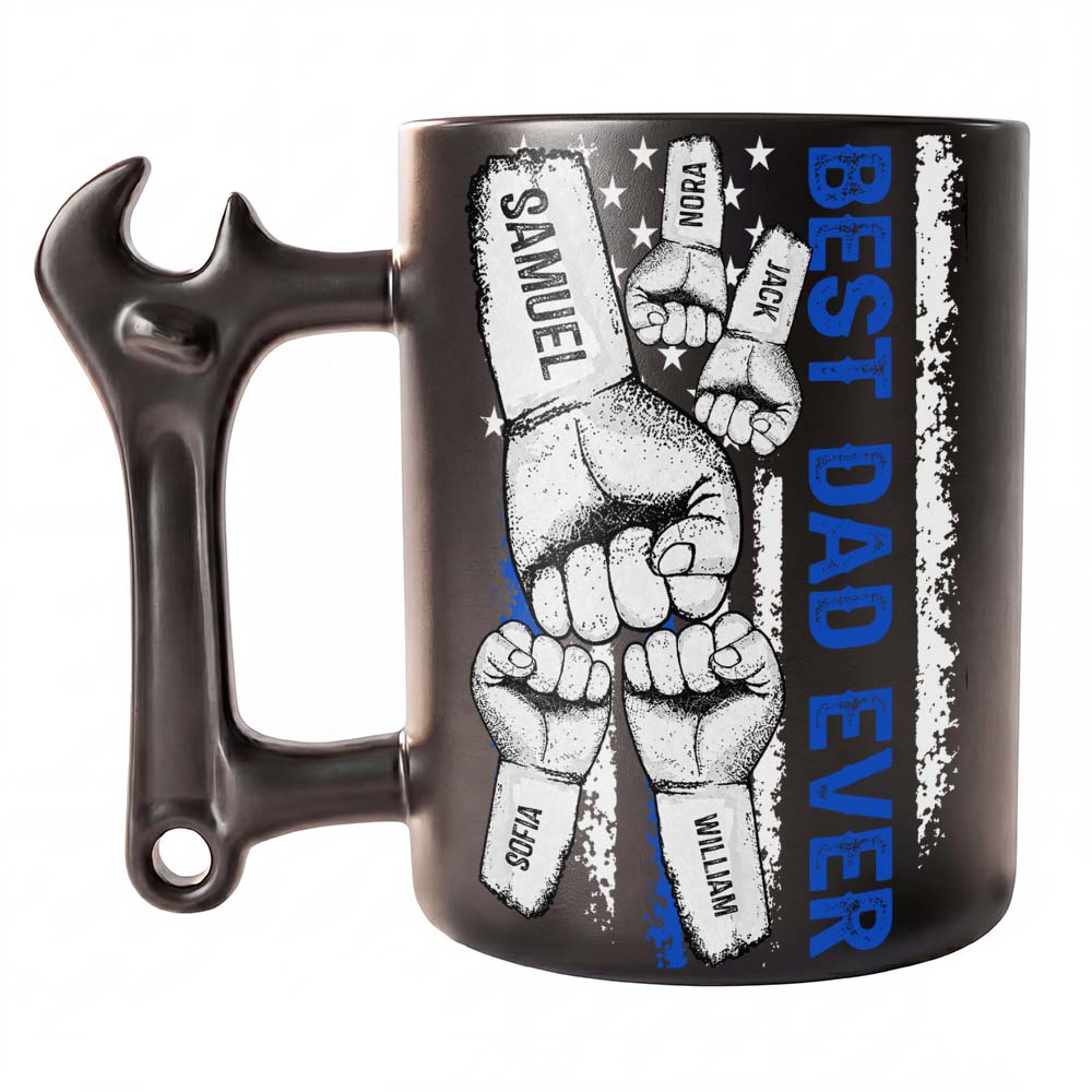 Personalized Wrench Handle Coffee Mug Custom Name Gift for Dad Wrench Handle Mug GradoCreations