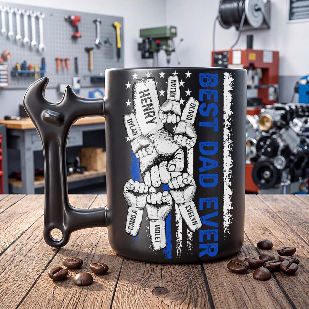 Personalized Wrench Handle Coffee Mug Custom Name Gift for Dad Wrench Handle Mug GradoCreations