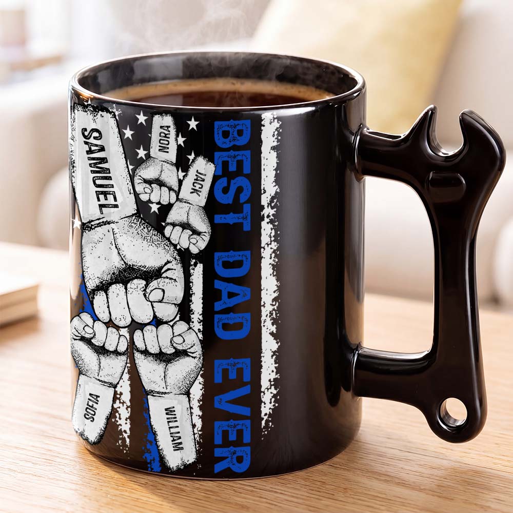 Personalized Wrench Handle Coffee Mug Custom Name Gift for Dad Wrench Handle Mug GradoCreations