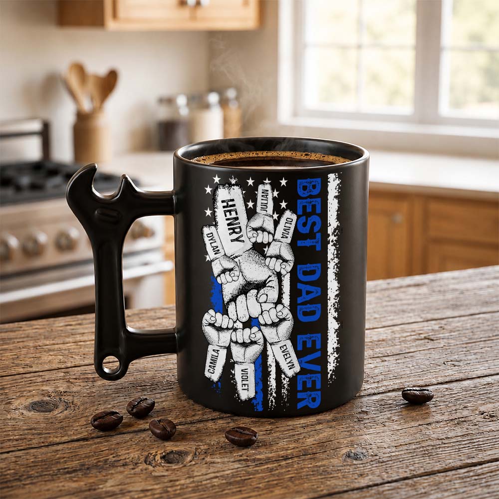 Personalized Wrench Handle Coffee Mug Custom Name Gift for Dad Wrench Handle Mug GradoCreations