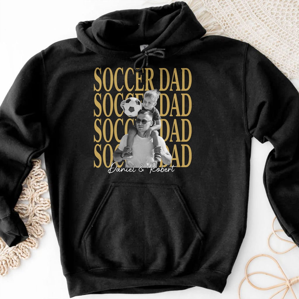 Personalized Soccer Dad T-Shirt Hoodie Custom Photo Gift Shirt GradoCreations