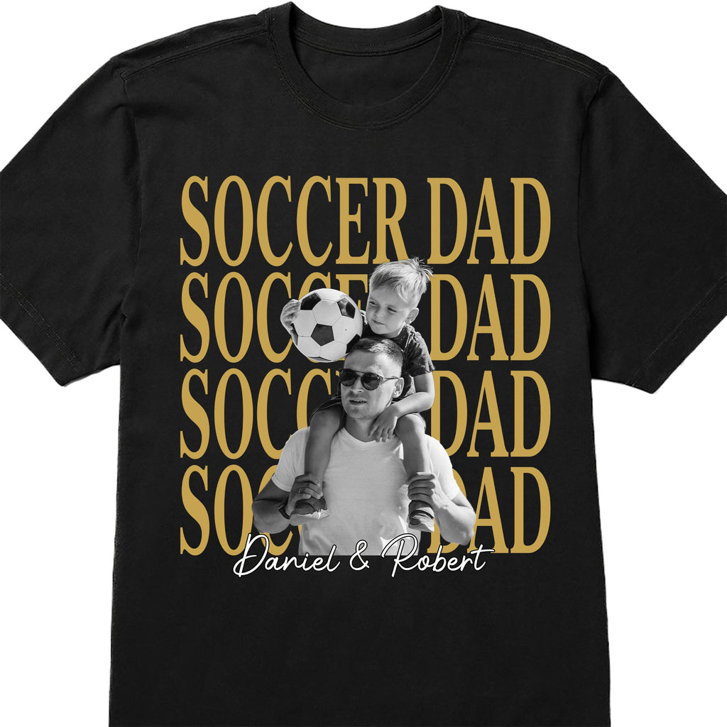 Personalized Soccer Dad T-Shirt Hoodie Custom Photo Gift Shirt GradoCreations