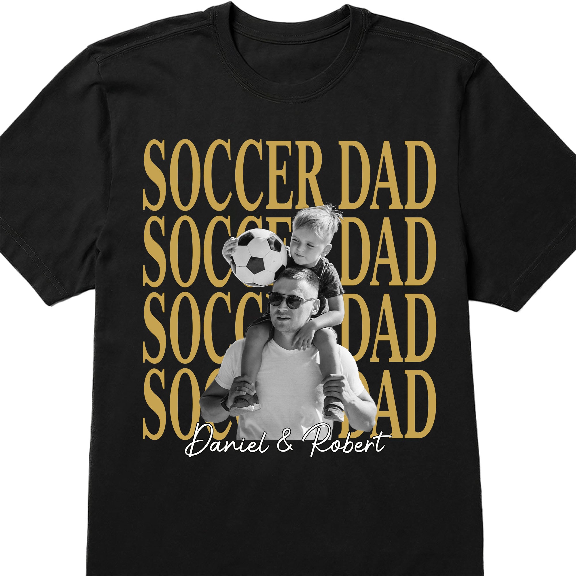 Personalized Soccer Dad T-Shirt Hoodie Custom Photo Gift Shirt GradoCreations