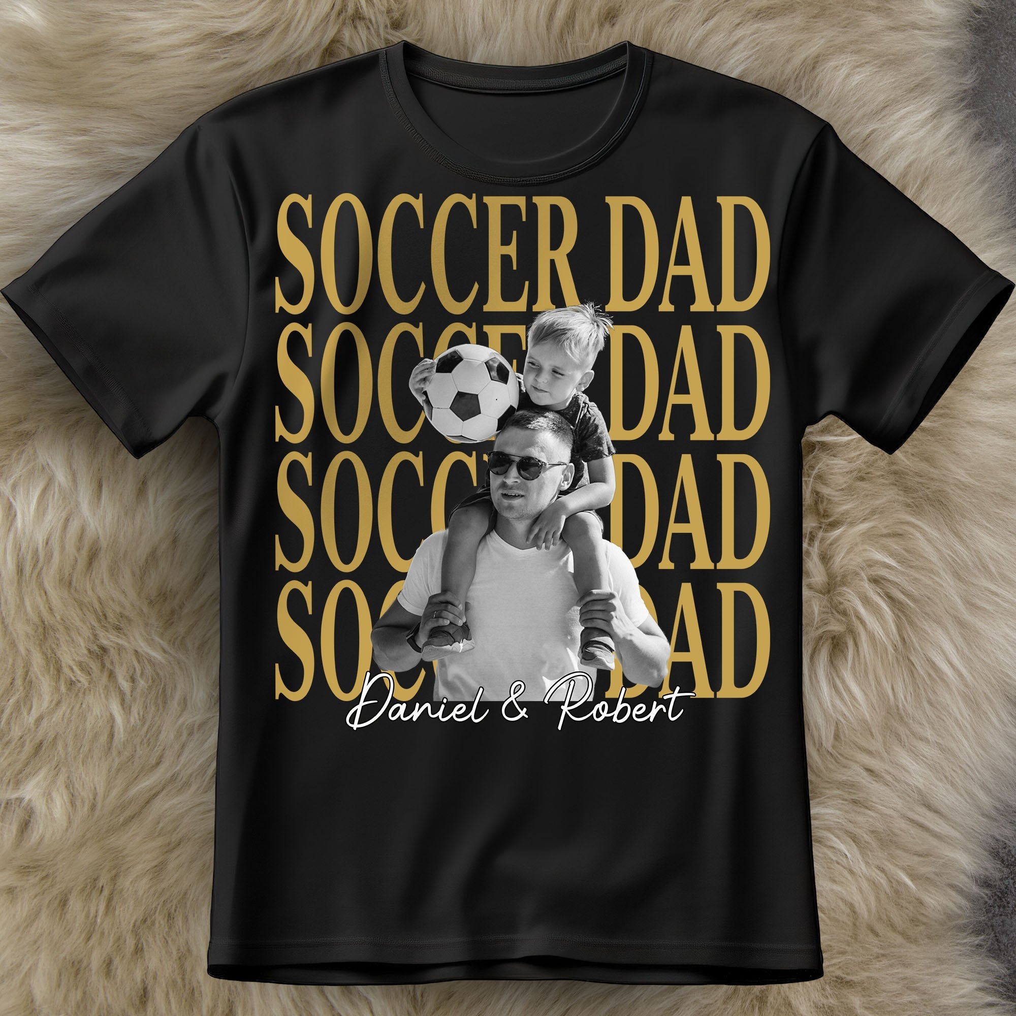 Personalized Soccer Dad T-Shirt Hoodie Custom Photo Gift Shirt GradoCreations