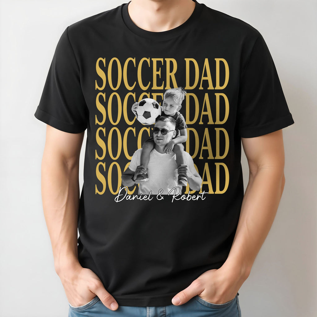 Personalized Soccer Dad T-Shirt Hoodie Custom Photo Gift Shirt GradoCreations