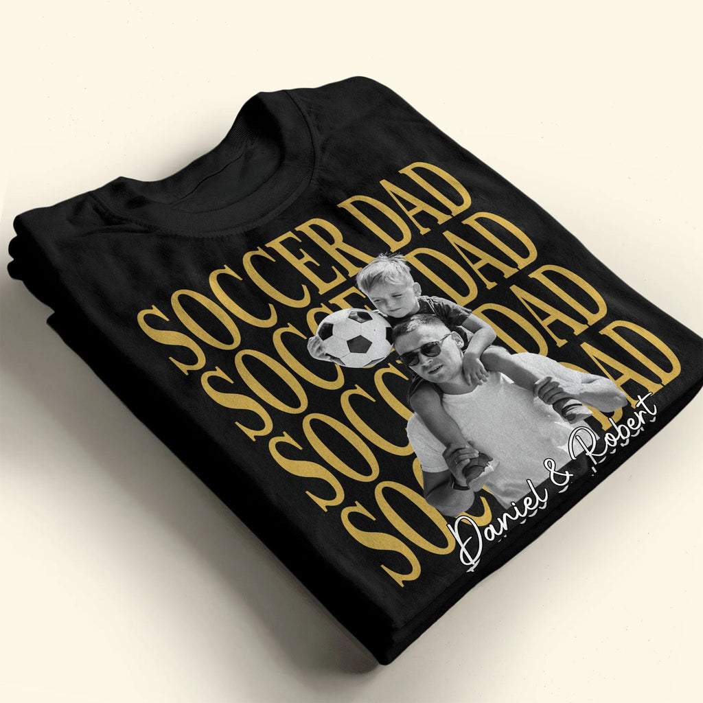 Personalized Soccer Dad T-Shirt Hoodie Custom Photo Gift Shirt GradoCreations