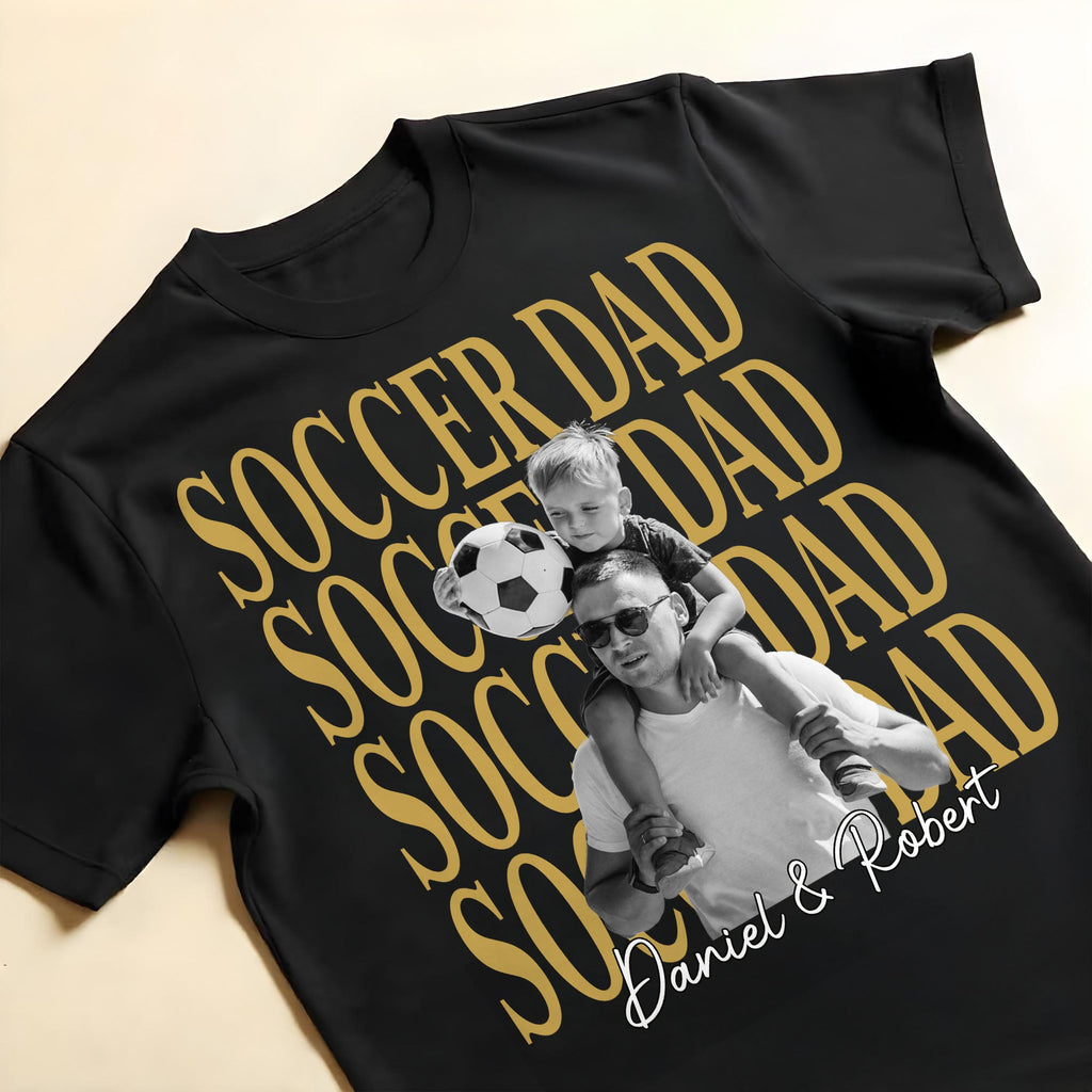 Personalized Soccer Dad T-Shirt Hoodie Custom Photo Gift Shirt GradoCreations
