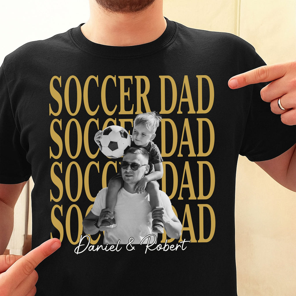 Personalized Soccer Dad T-Shirt Hoodie Custom Photo Gift Shirt GradoCreations
