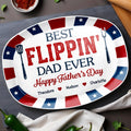Personalized BBQ Theme Custom Plate Gift for Dad - Father's Day Custom Plate GradoCreations