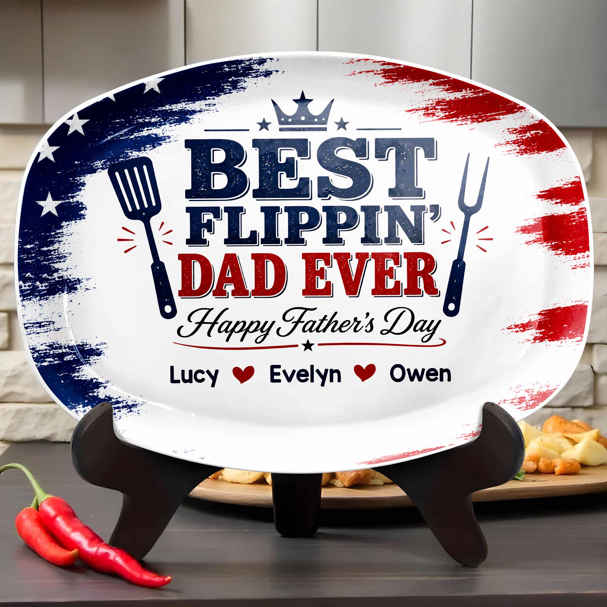 Personalized Custom Plate for Dad - Father's Day Gift Idea Custom Plate GradoCreations