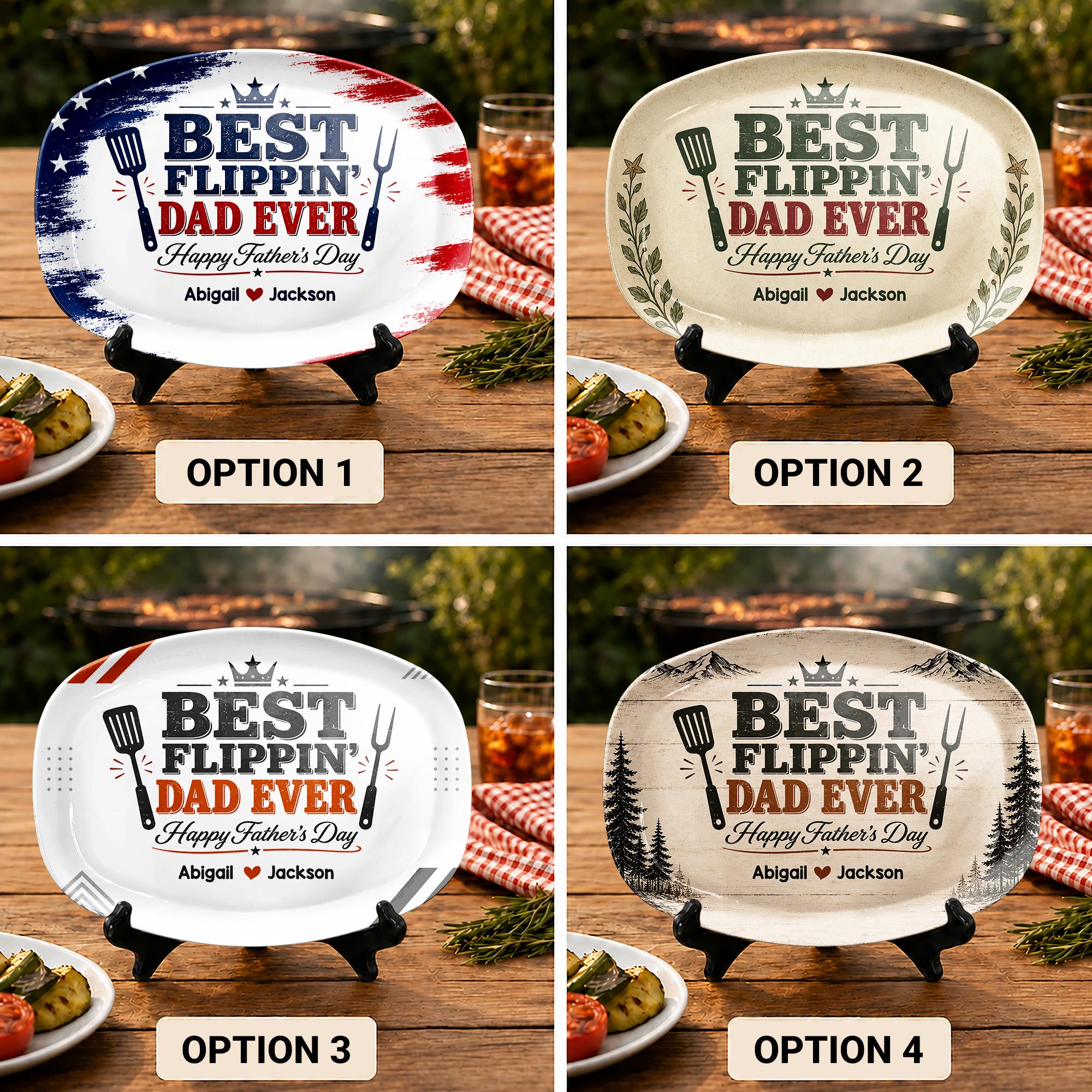 Personalized Custom Plate for Dad - Father's Day Gift Idea Custom Plate GradoCreations