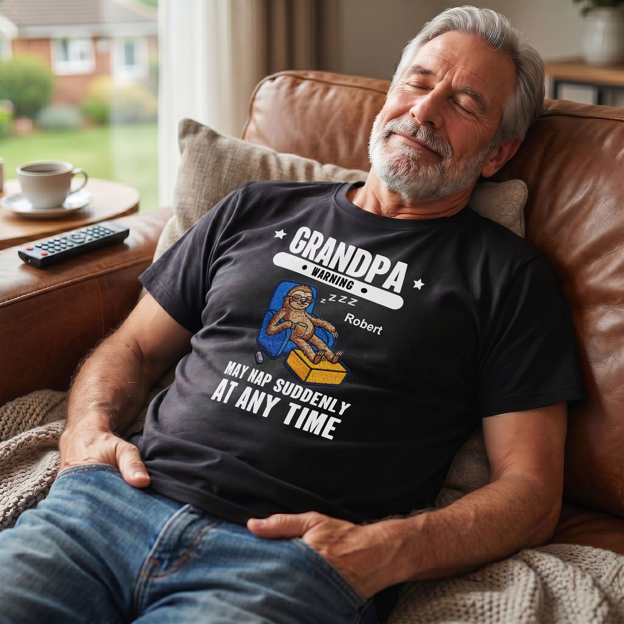 Personalized Grandpa Warning T-Shirt & Hoodie Gift for Dad - Custom Graphic Apparel Shirt GradoCreations