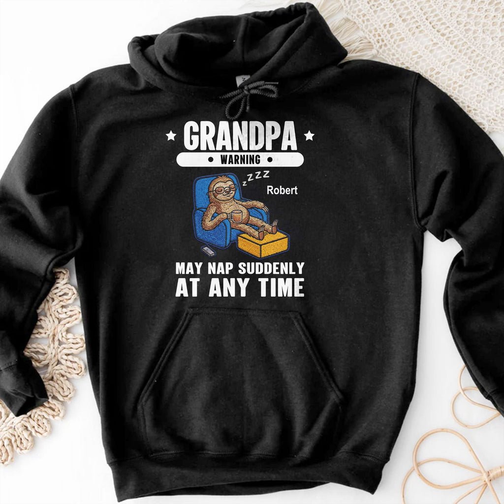 Personalized Grandpa Warning T-Shirt & Hoodie Gift for Dad - Custom Graphic Apparel Shirt GradoCreations