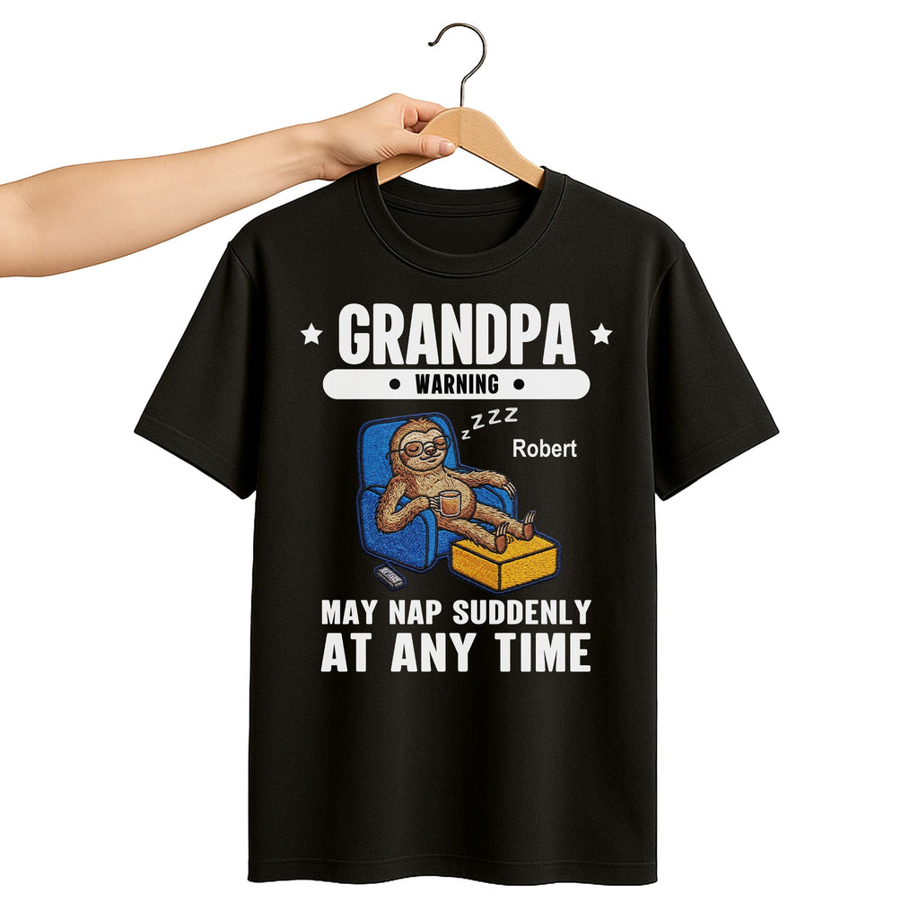 Personalized Grandpa Warning T-Shirt & Hoodie Gift for Dad - Custom Graphic Apparel Shirt GradoCreations