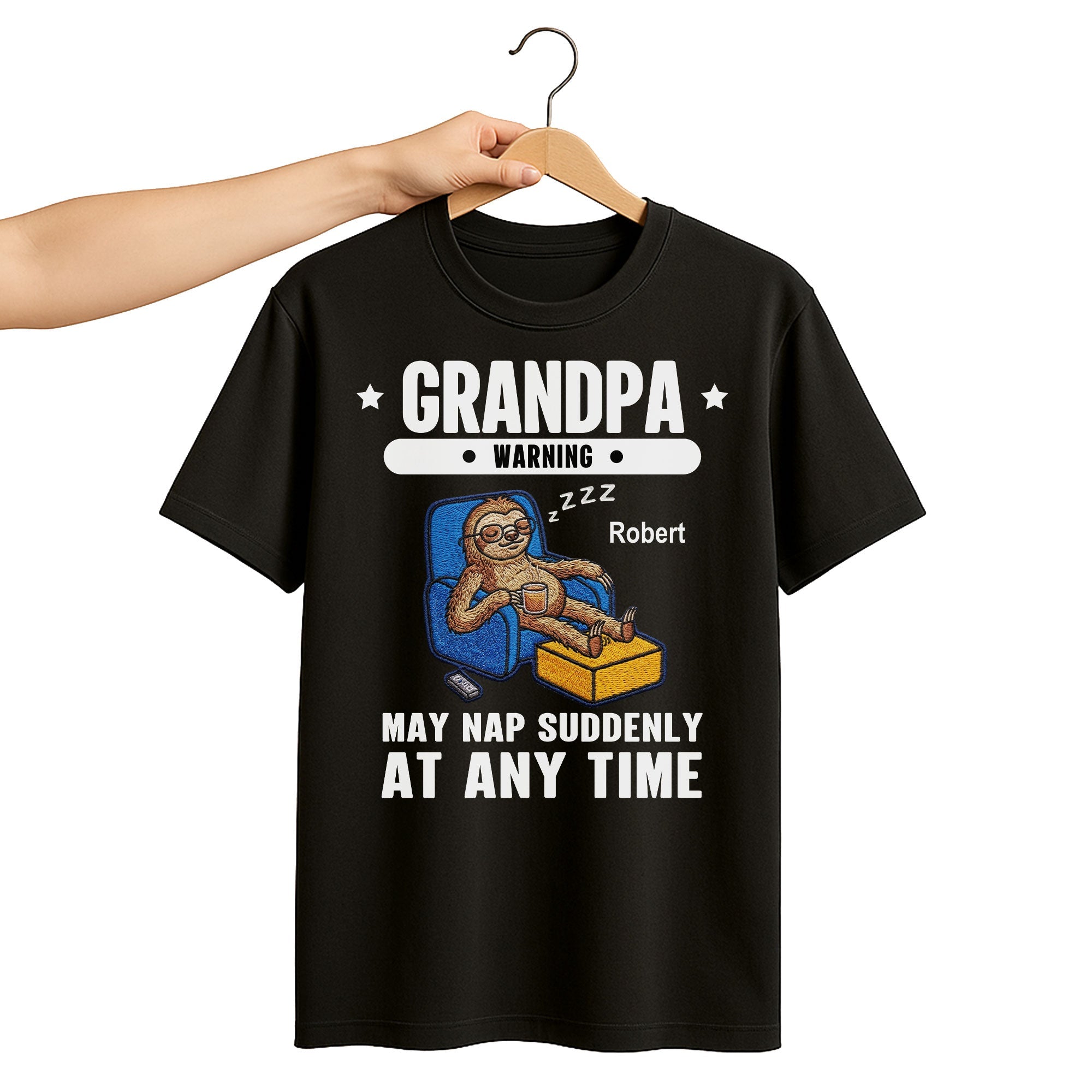 Personalized Grandpa Warning T-Shirt & Hoodie Gift for Dad - Custom Graphic Apparel Shirt GradoCreations