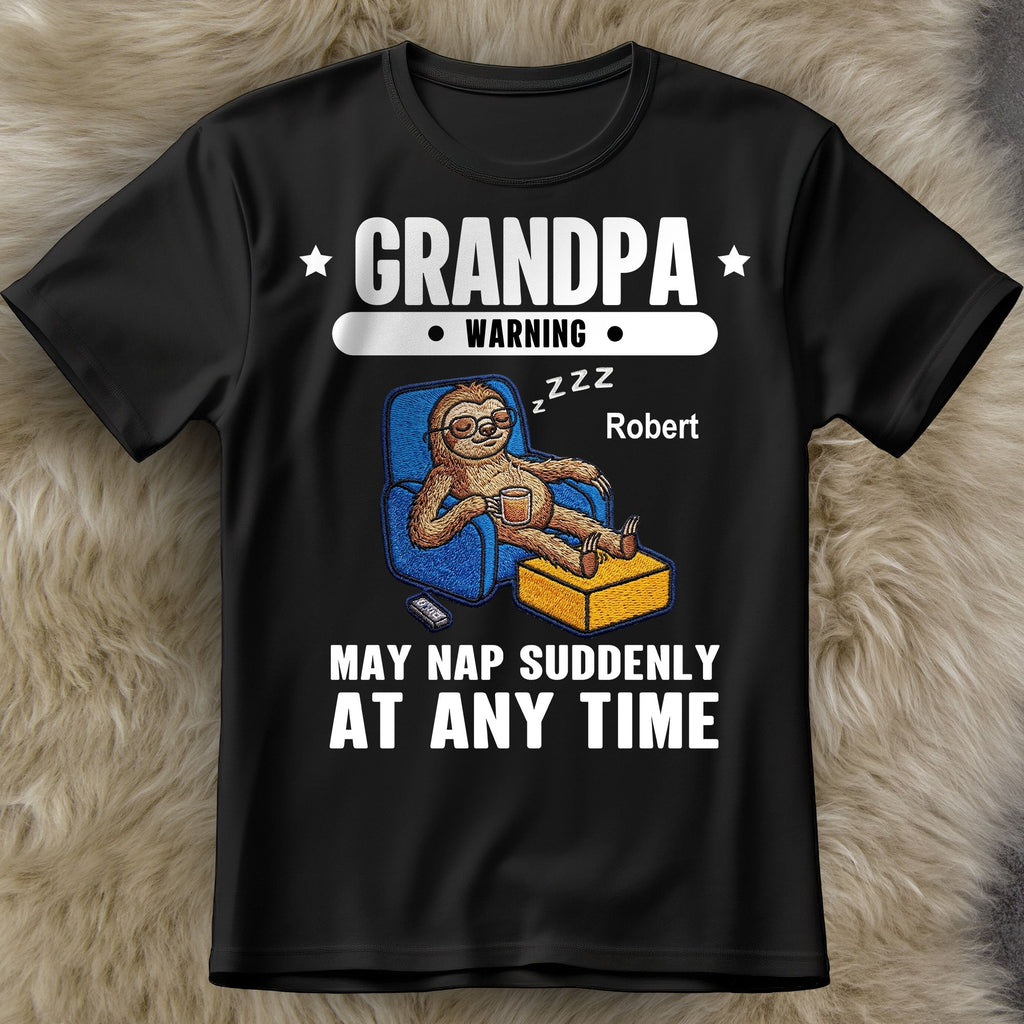 Personalized Grandpa Warning T-Shirt & Hoodie Gift for Dad - Custom Graphic Apparel Shirt GradoCreations