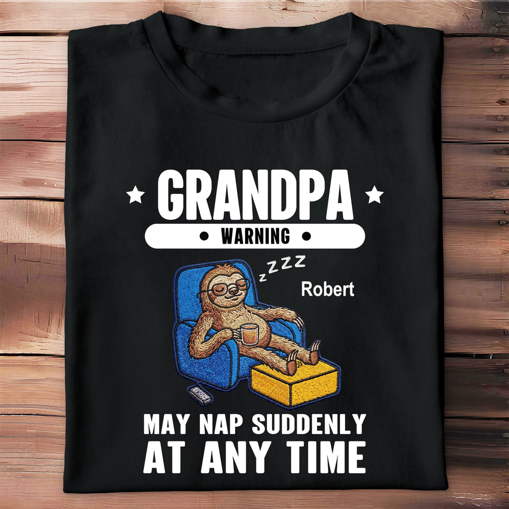 Personalized Grandpa Warning T-Shirt & Hoodie Gift for Dad - Custom Graphic Apparel Shirt GradoCreations