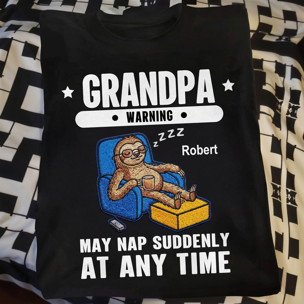 Personalized Grandpa Warning T-Shirt & Hoodie Gift for Dad - Custom Graphic Apparel Shirt GradoCreations