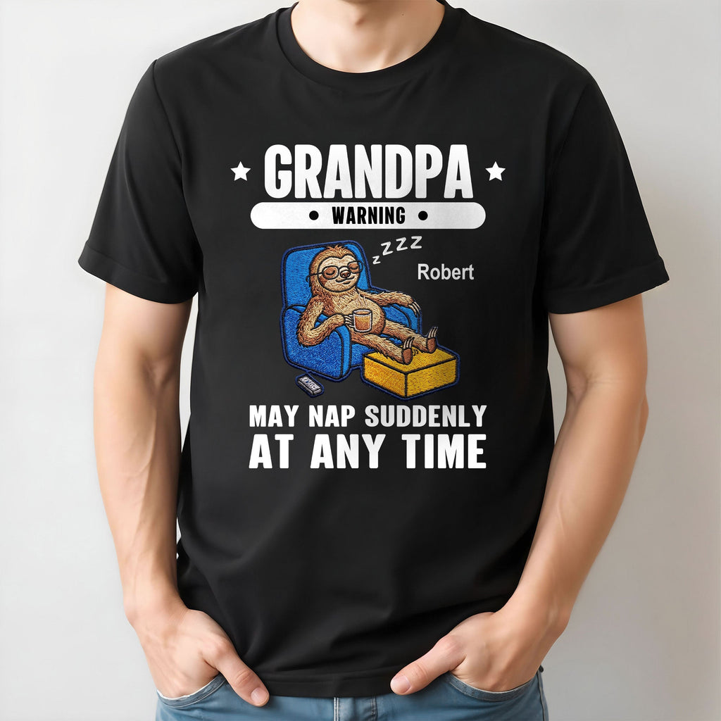 Personalized Grandpa Warning T-Shirt & Hoodie Gift for Dad - Custom Graphic Apparel Shirt GradoCreations