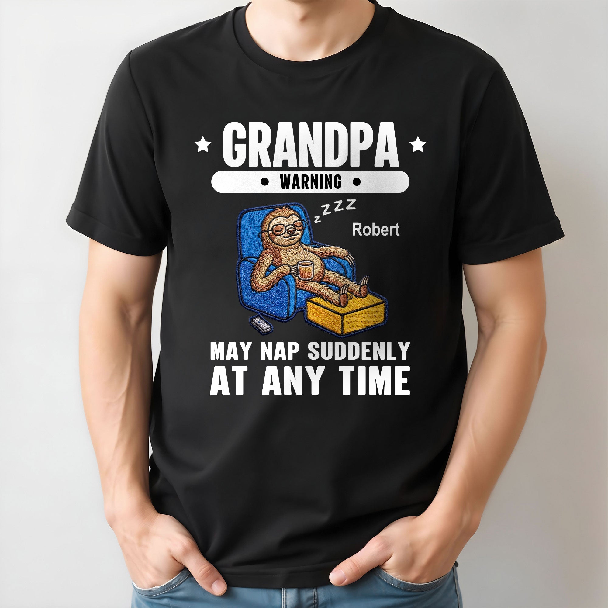 Personalized Grandpa Warning T-Shirt & Hoodie Gift for Dad - Custom Graphic Apparel Shirt GradoCreations