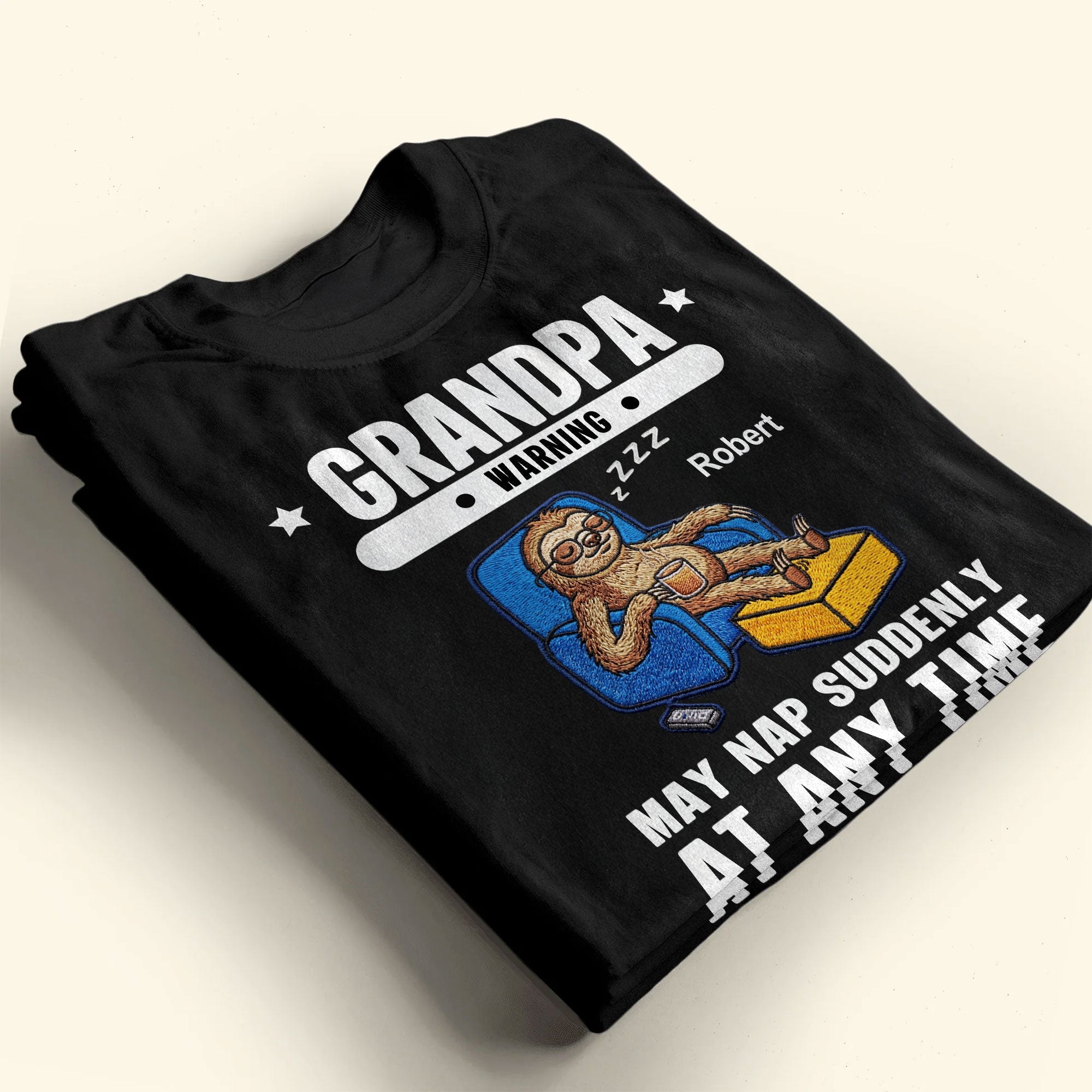 Personalized Grandpa Warning T-Shirt & Hoodie Gift for Dad - Custom Graphic Apparel Shirt GradoCreations