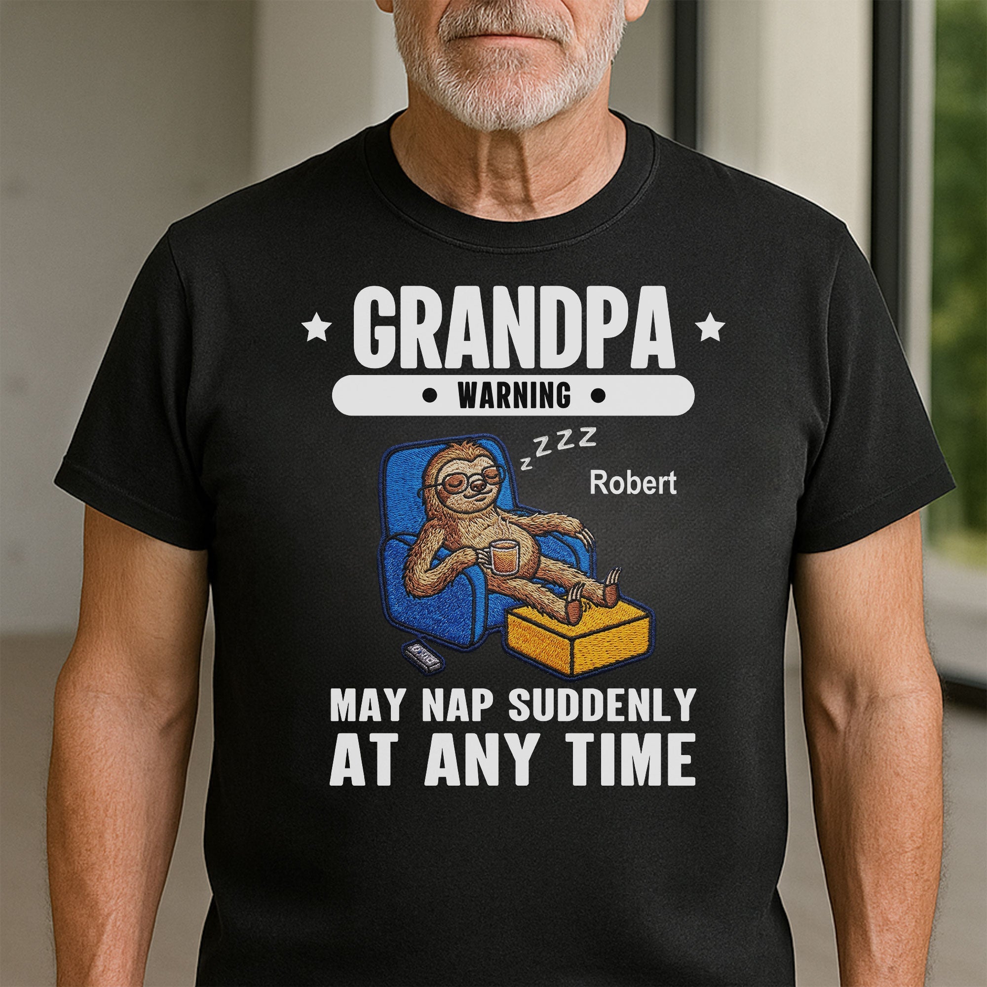 Personalized Grandpa Warning T-Shirt & Hoodie Gift for Dad - Custom Graphic Apparel Shirt GradoCreations