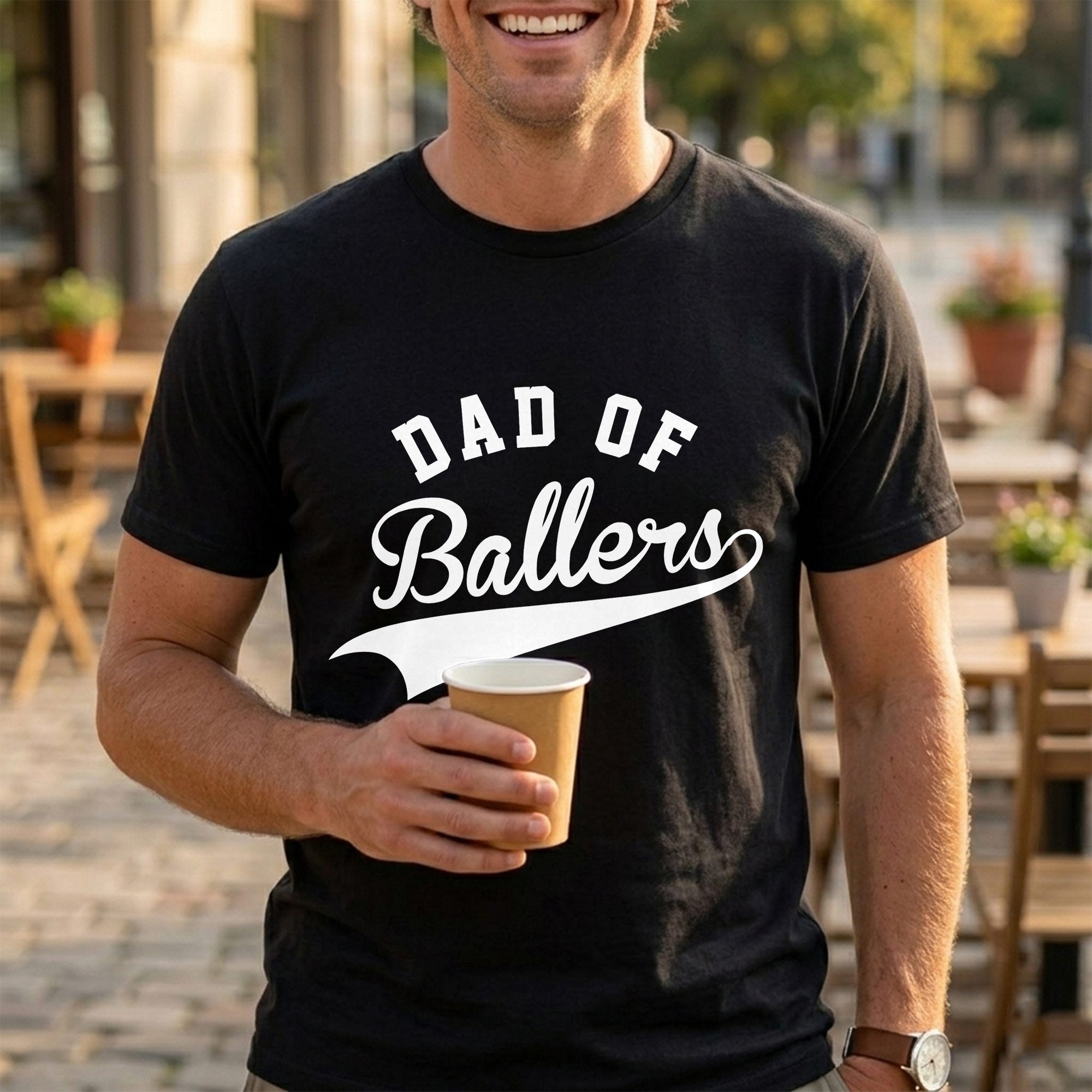 Personalized Custom T-Shirt for Dad with Sport Icons Gift T-Shirt Font and Back GradoCreations