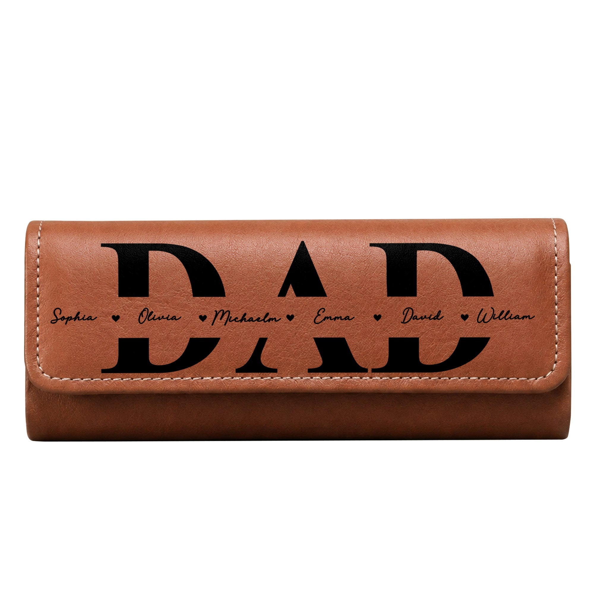 Personalized Leather Eyeglass Case Custom Name Gift for Dad Leather Eyeglass Case GradoCreations
