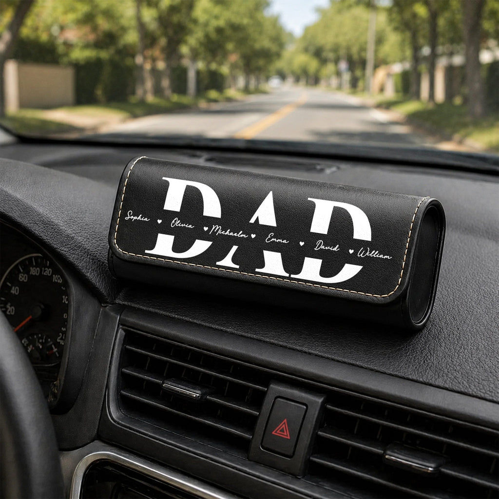 Personalized Leather Eyeglass Case Custom Name Gift for Dad Leather Eyeglass Case GradoCreations