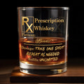 Personalized Custom Whiskey Glass Gift for Dad with RX Symbol Whiskey Glass GradoCreations