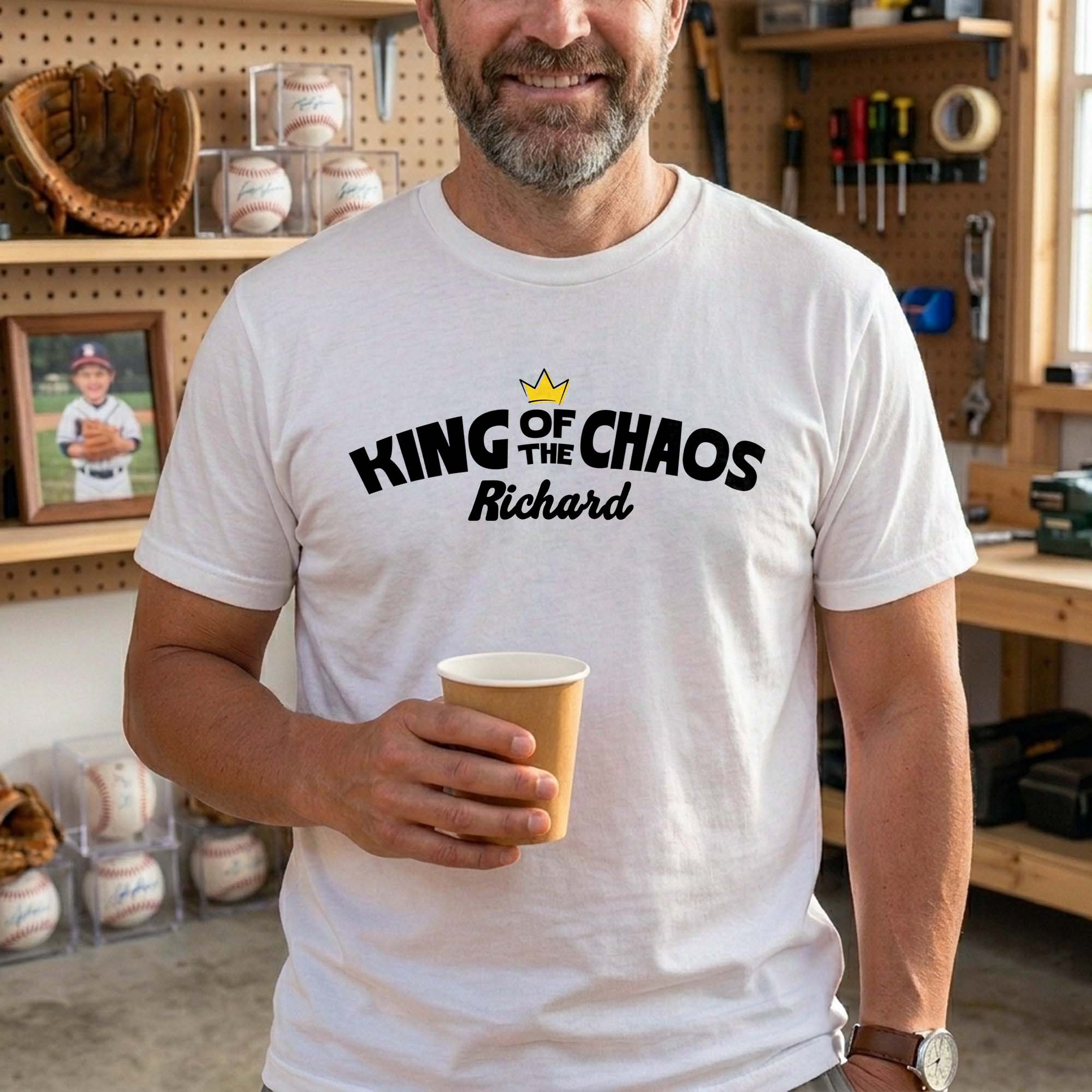 Personalized Custom T-Shirt for Dad | Unique Road Map Design T-Shirt Font and Back GradoCreations