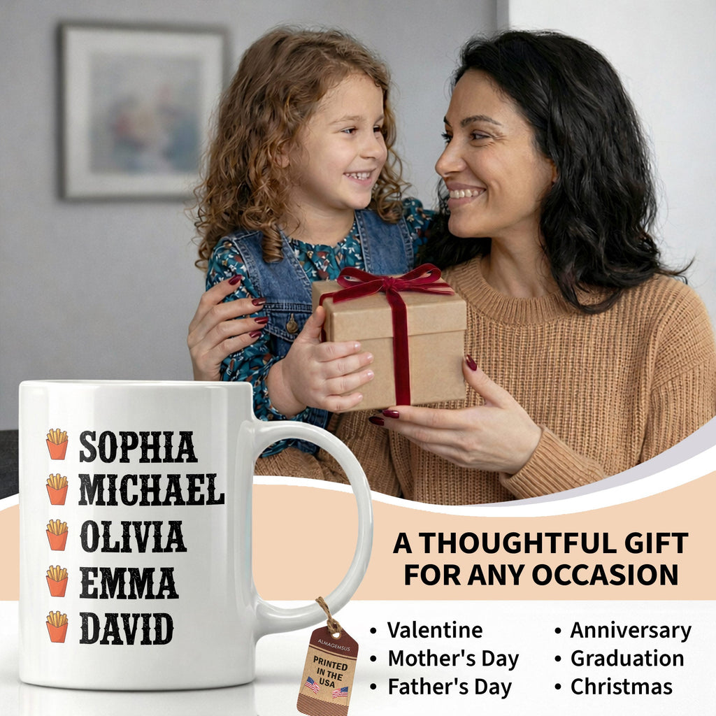 Personalized Coffee Mug Custom Name Funny Dad Gift for Father's Day Edge-to-edge Mug GradoCreations