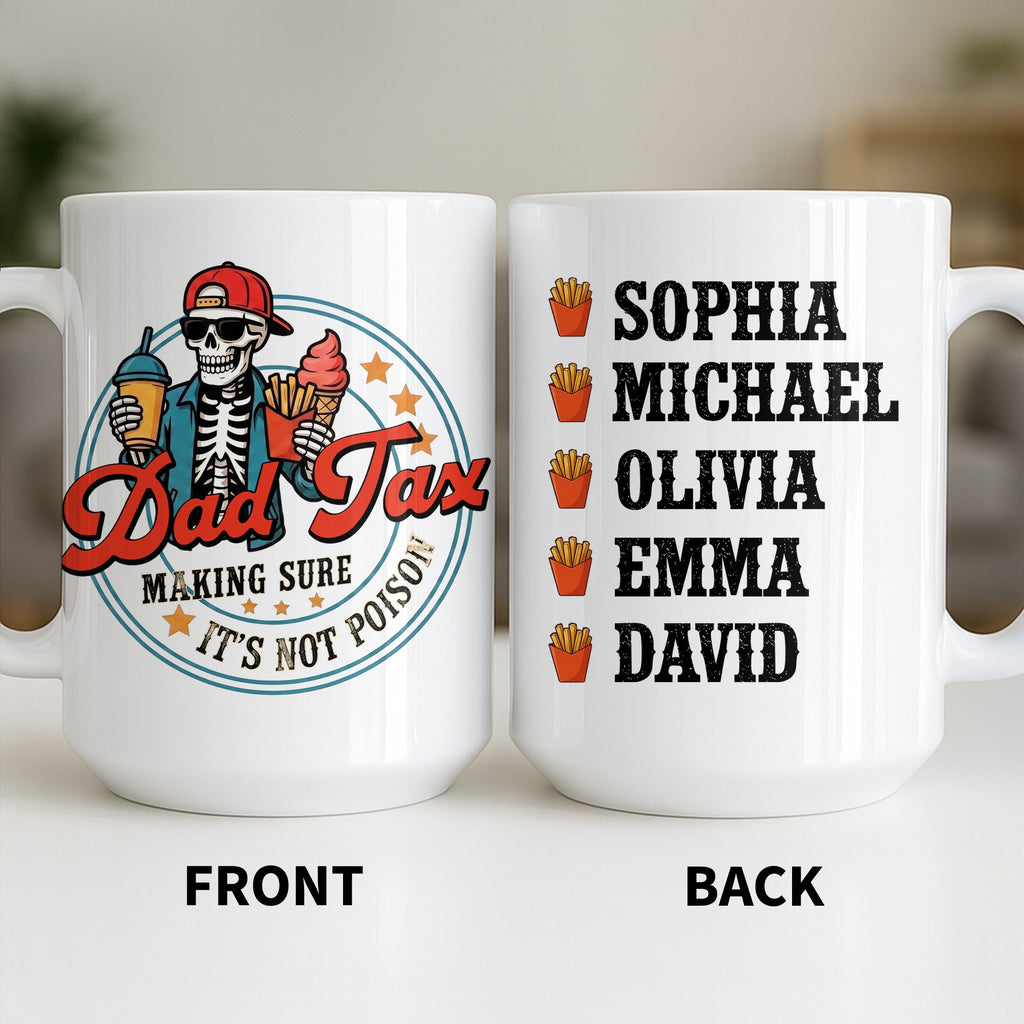 Personalized Coffee Mug Custom Name Funny Dad Gift for Father's Day Edge-to-edge Mug GradoCreations