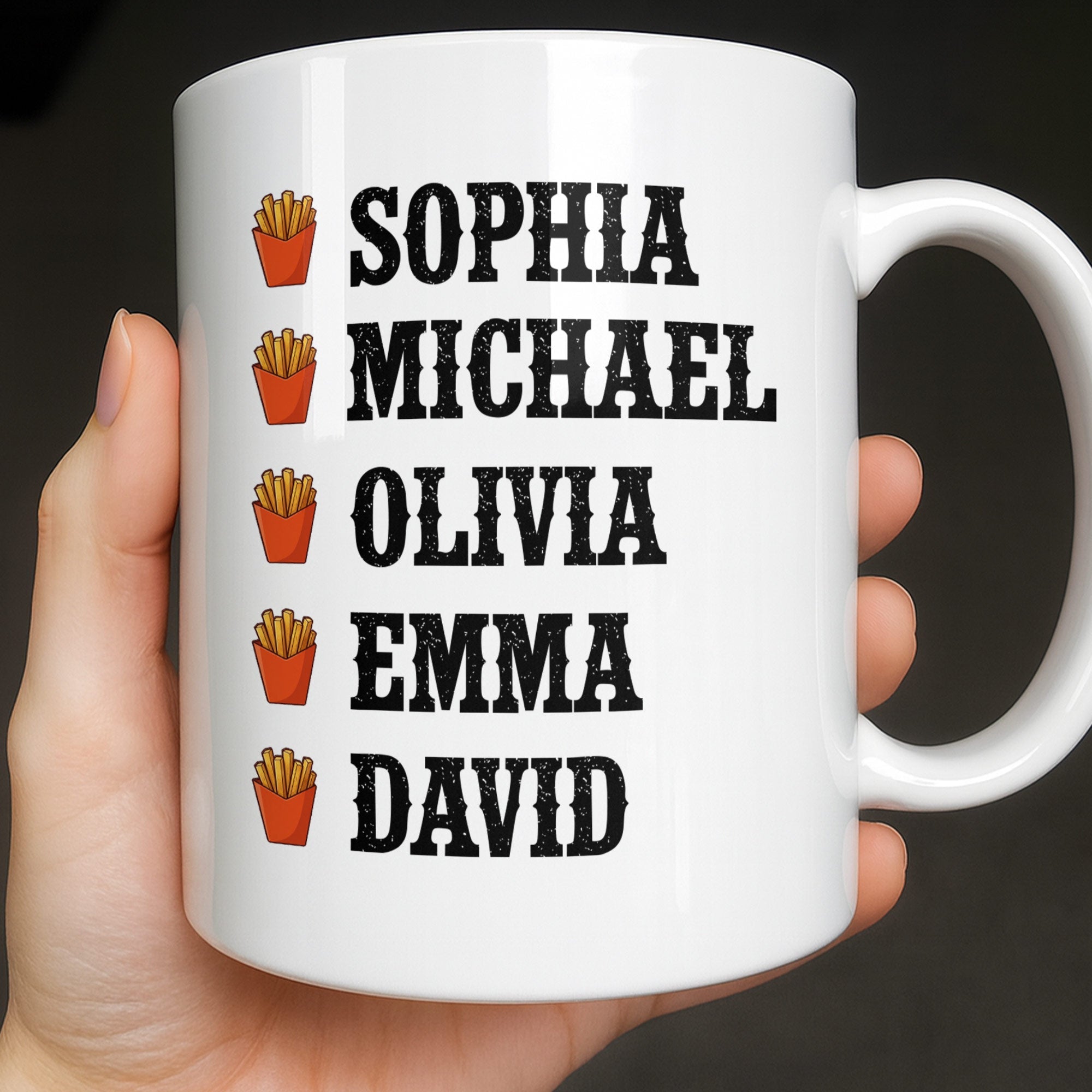 Personalized Coffee Mug Custom Name Funny Dad Gift for Father's Day Edge-to-edge Mug GradoCreations