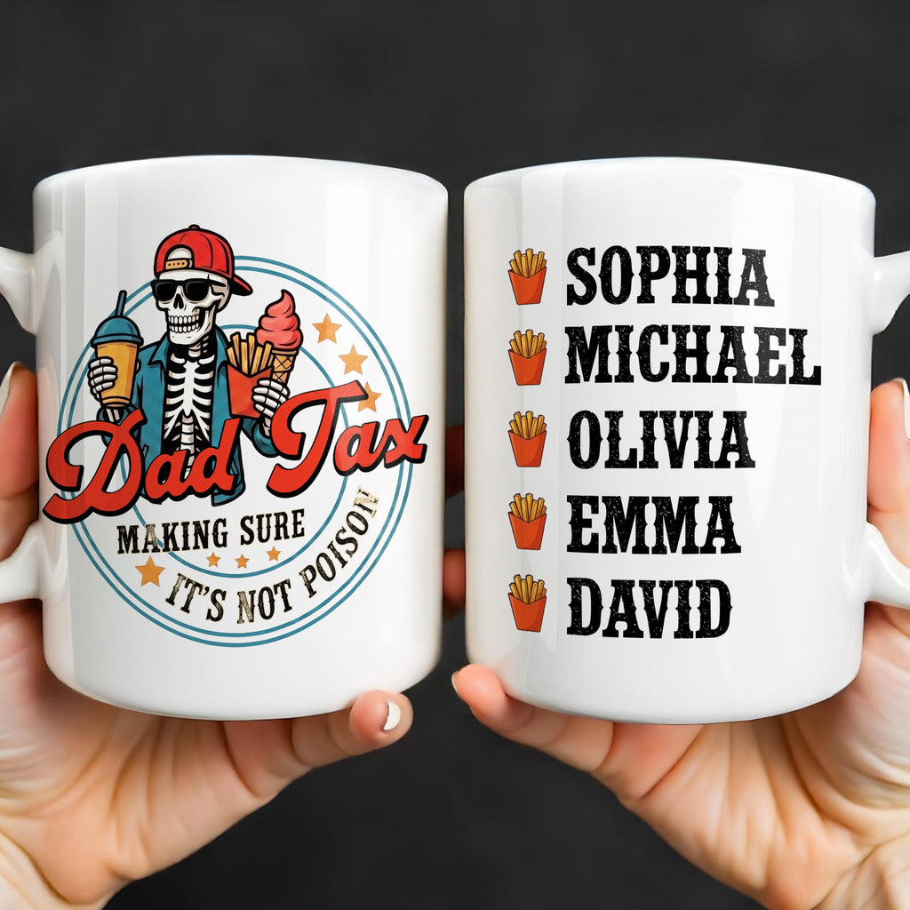 Personalized Coffee Mug Custom Name Funny Dad Gift for Father's Day Edge-to-edge Mug GradoCreations