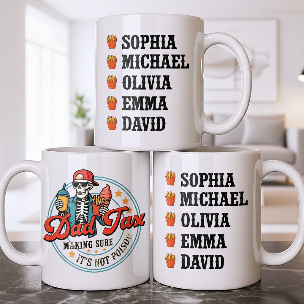 Personalized Coffee Mug Custom Name Funny Dad Gift for Father's Day Edge-to-edge Mug GradoCreations