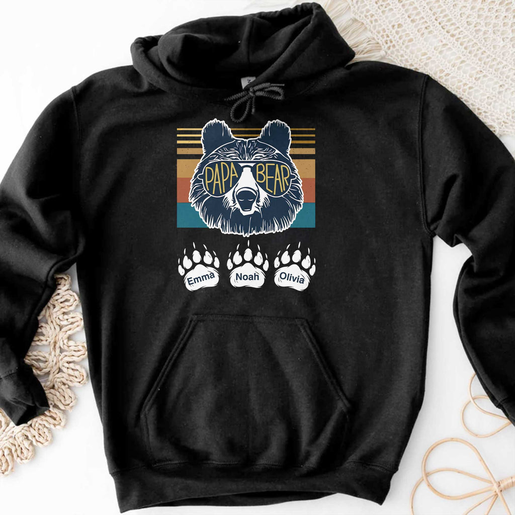 Personalized Papa Bear T-Shirt Custom Gift for Dad Hoodie Shirt GradoCreations