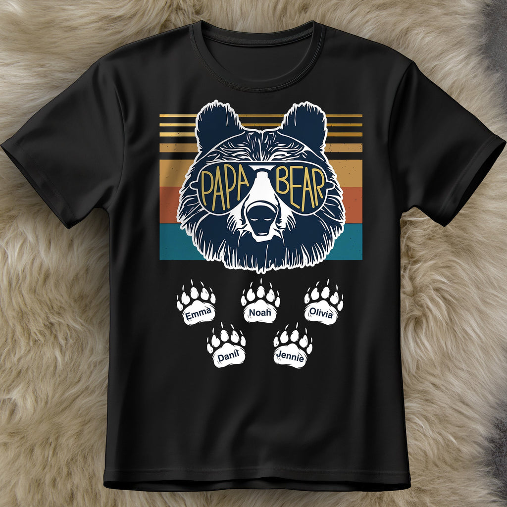 Personalized Papa Bear T-Shirt Custom Gift for Dad Hoodie Shirt GradoCreations