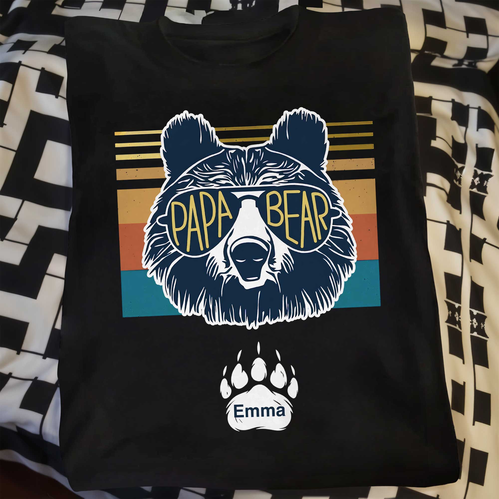 Personalized Papa Bear T-Shirt Custom Gift for Dad Hoodie Shirt GradoCreations