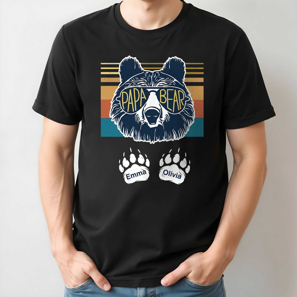 Personalized Papa Bear T-Shirt Custom Gift for Dad Hoodie Shirt GradoCreations