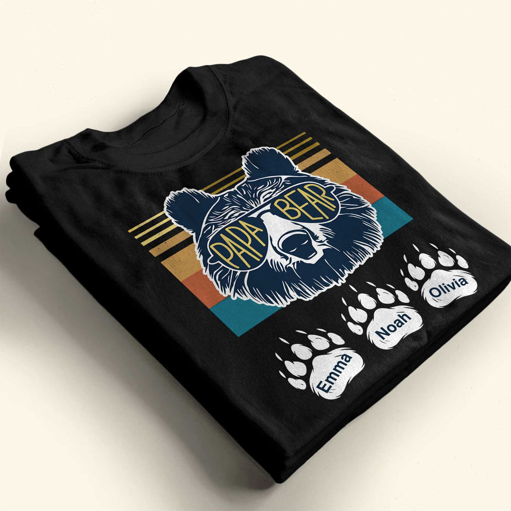 Personalized Papa Bear T-Shirt Custom Gift for Dad Hoodie Shirt GradoCreations