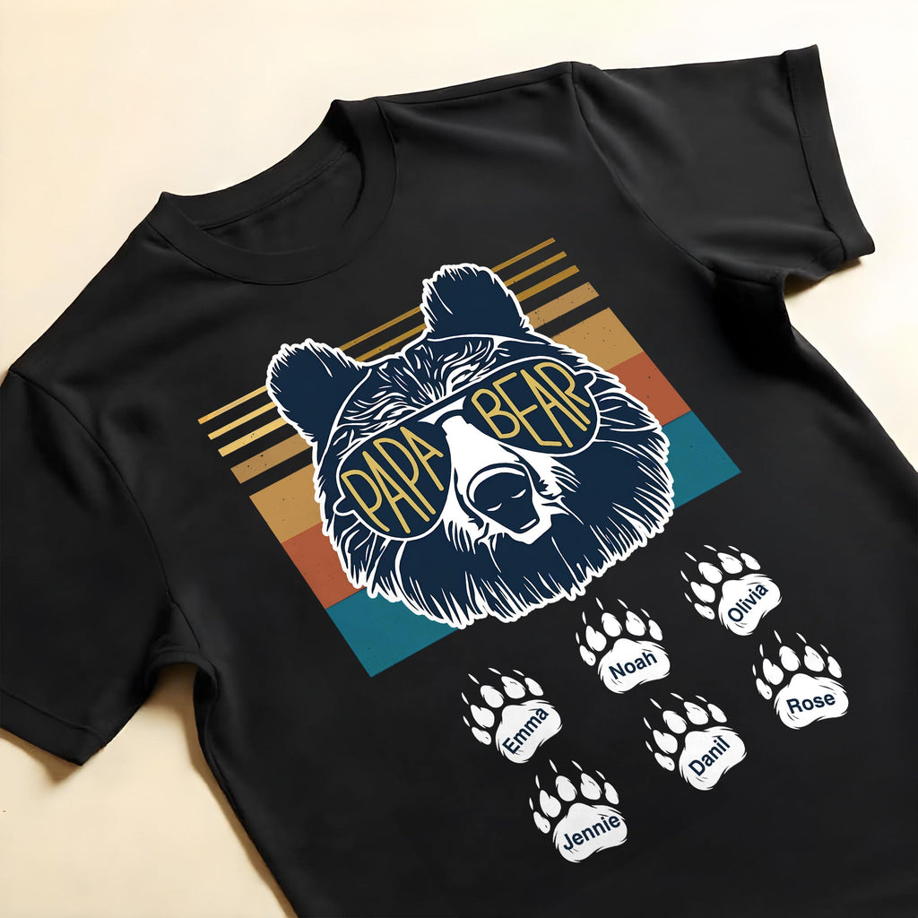 Personalized Papa Bear T-Shirt Custom Gift for Dad Hoodie Shirt GradoCreations