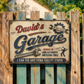 Personalized Garage Metal Sign Custom Name Gift for Dad Metal Sign GradoCreations