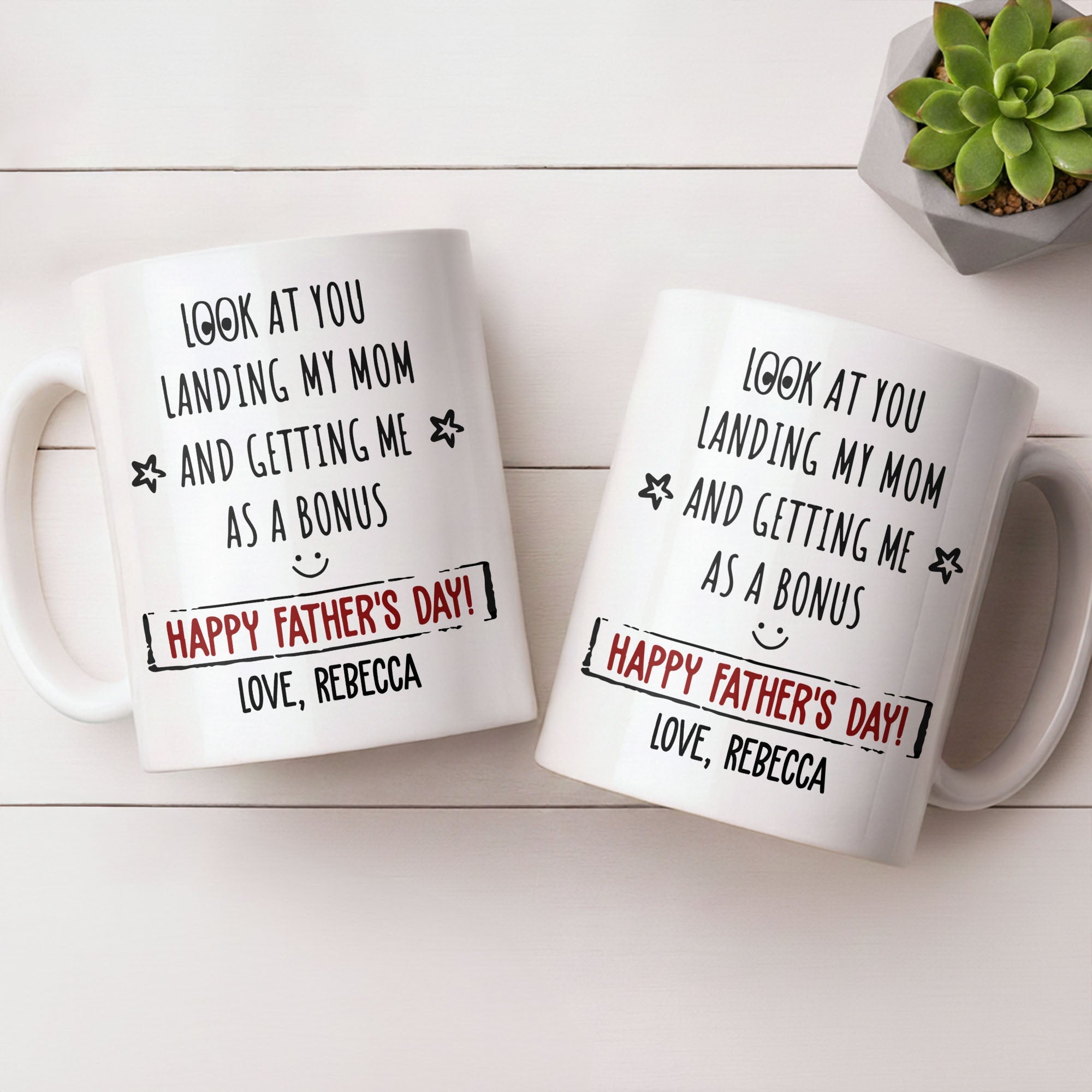 Personalized Coffee Mug Custom Message Gift for Dad Edge-to-edge Mug GradoCreations