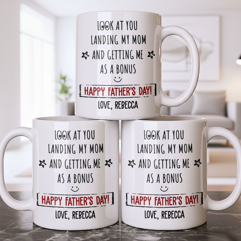 Personalized Coffee Mug Custom Message Gift for Dad Edge-to-edge Mug GradoCreations
